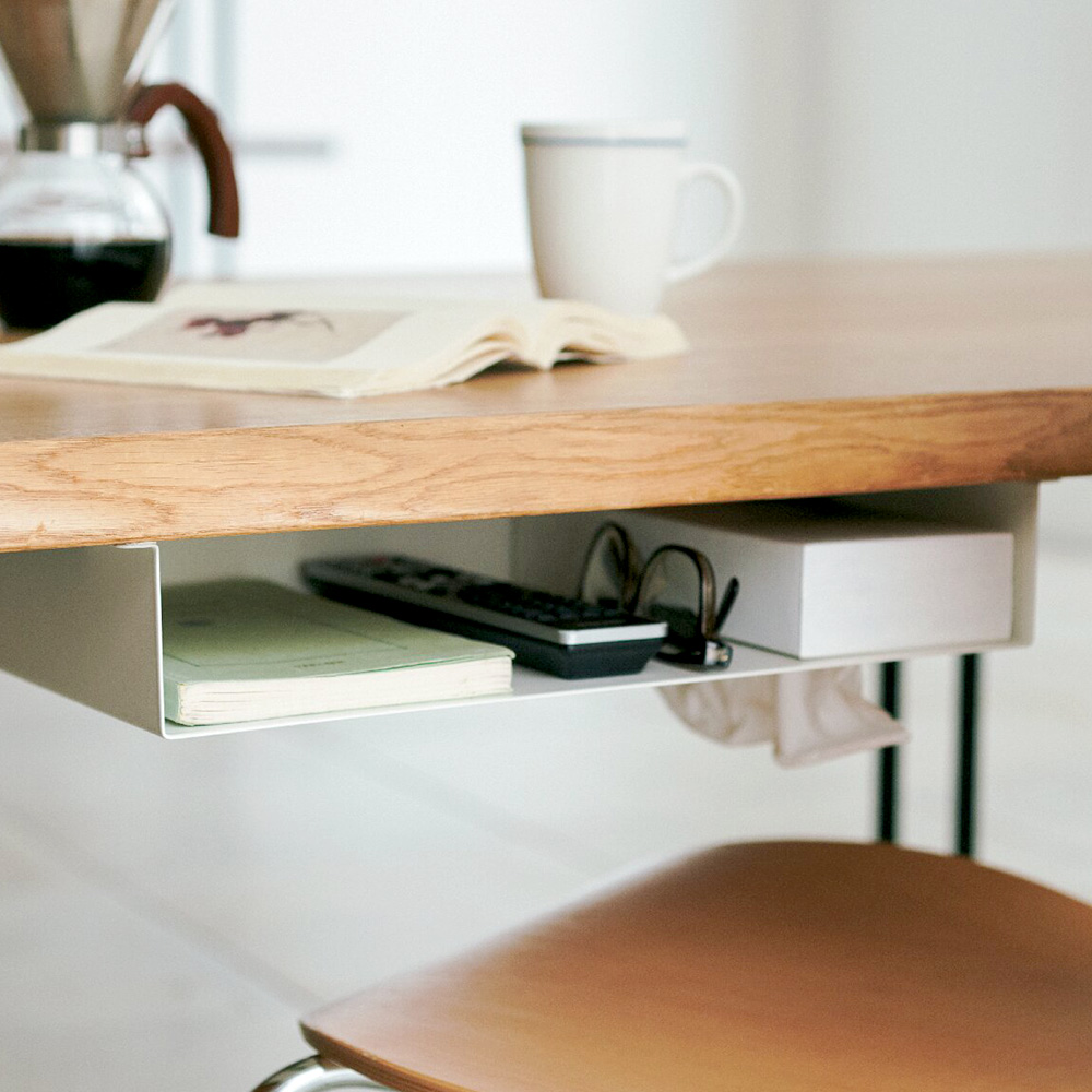 テｰブル下収納ラック (ホワイト)