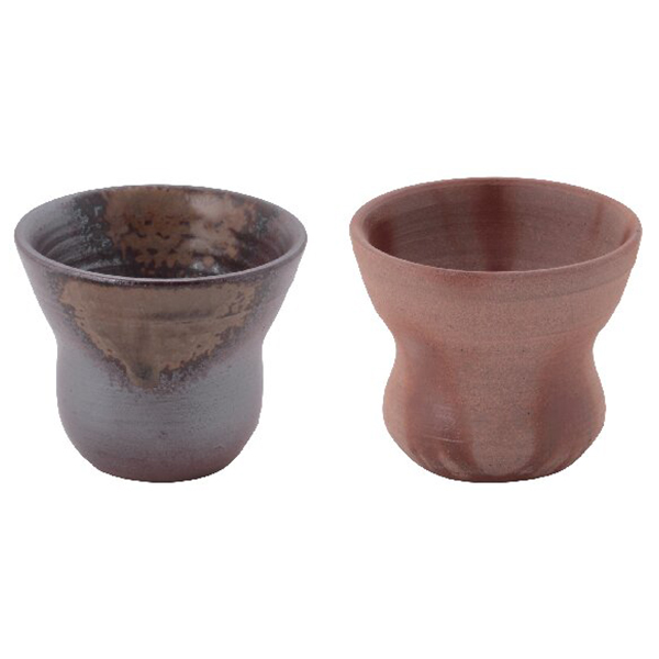 備前焼 カップペア 緋襷・胡麻