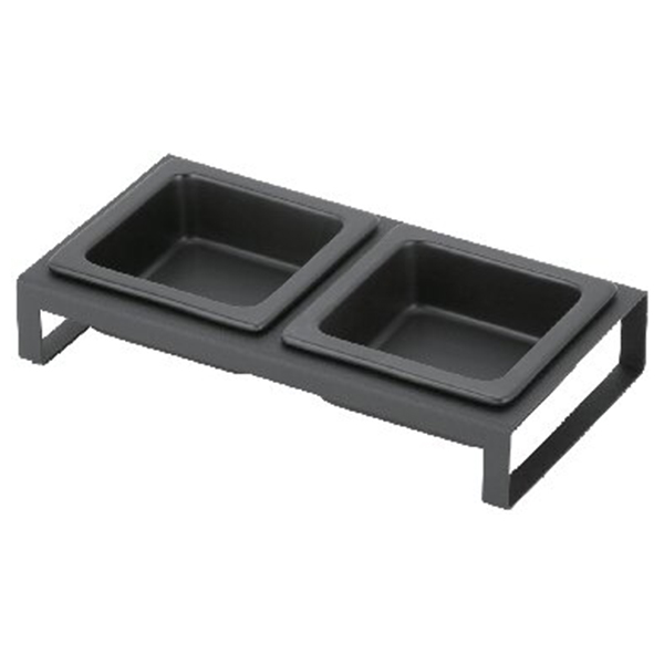 ペットフードボウルスタンドセット(ブラック)