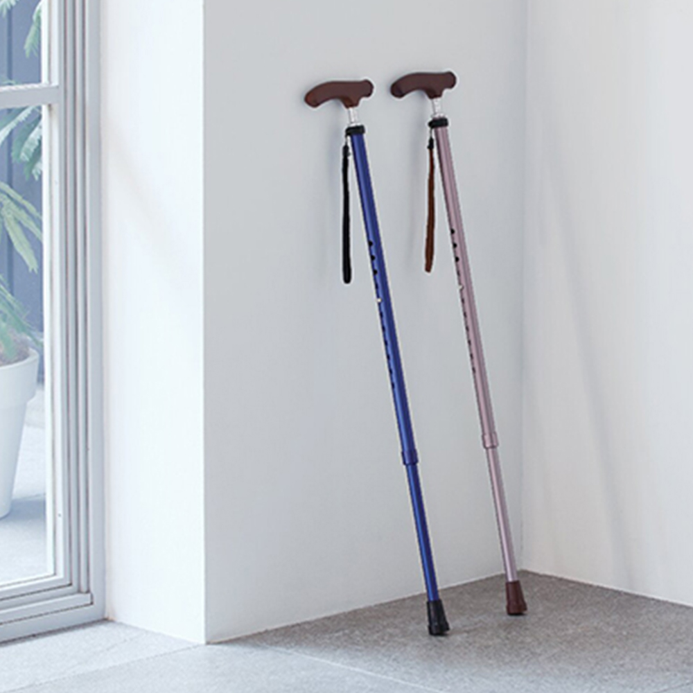 夢ライフステッキ 伸縮スリムタイプ(ネイビー)