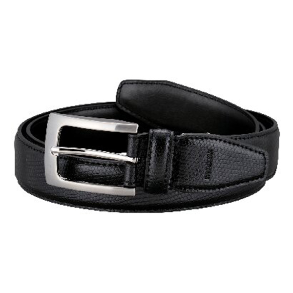 レノマ・パリス リザード型押ビジネスベルト(ブラック)