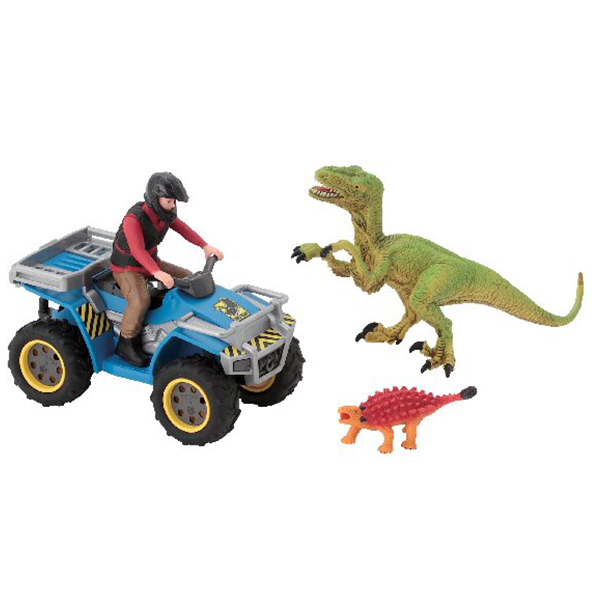 シュライヒ ベロキラプトルとクワッドバイクセット