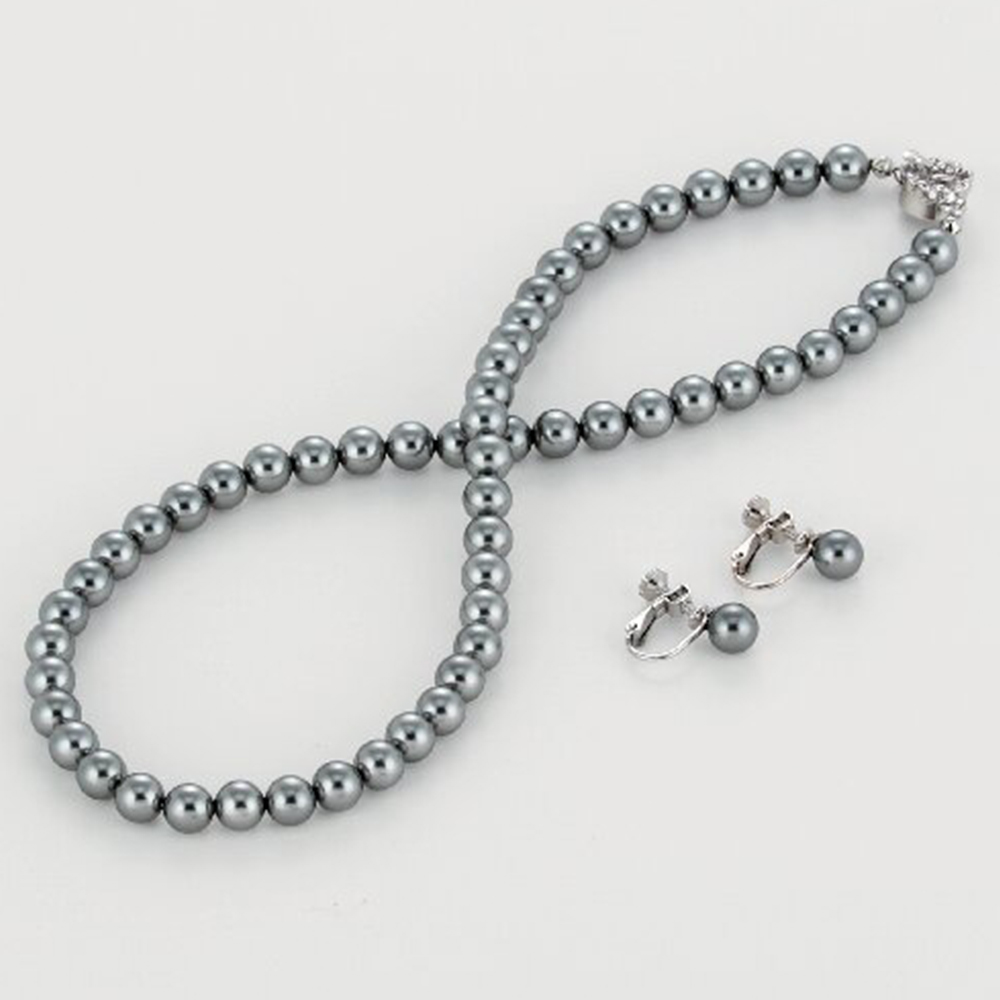 人工パールセット(グレー)