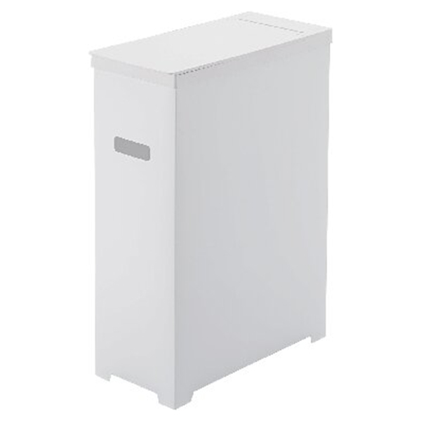 スリム蓋付きゴミ箱(ホワイト)