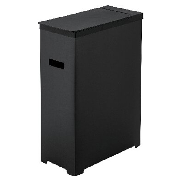 スリム蓋付きゴミ箱(ブラック)