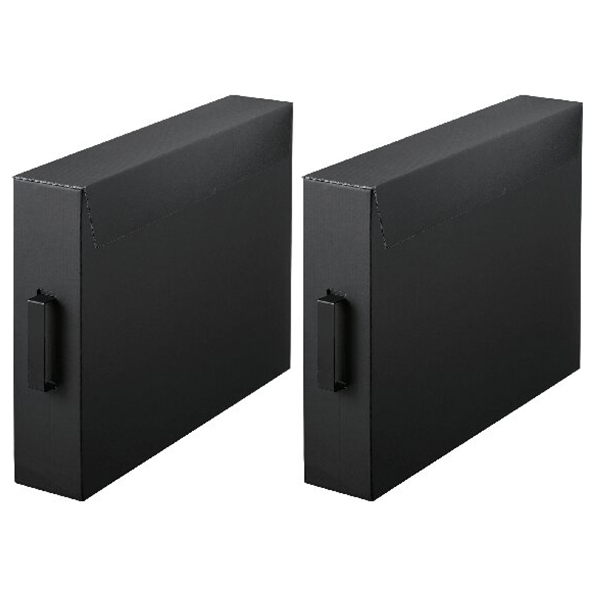 作品収納ボックス 2個組(ブラック)
