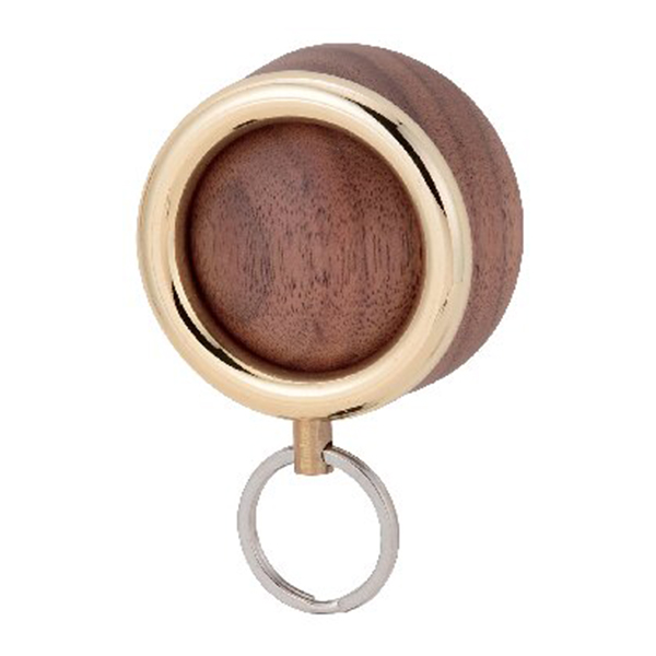 ティンブレ キーホルダー ワッカ(ウォルナット/ゴールド)