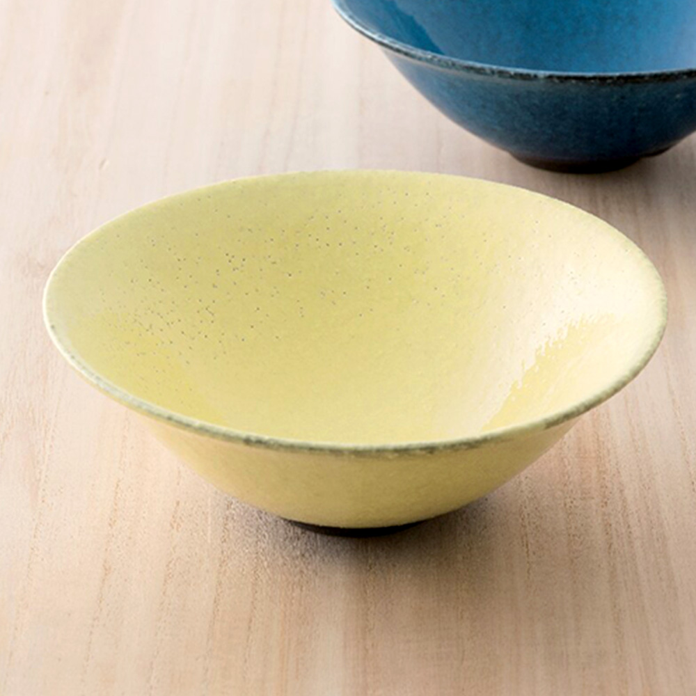 作山窯 かいらぎ　中鉢(イエロー)