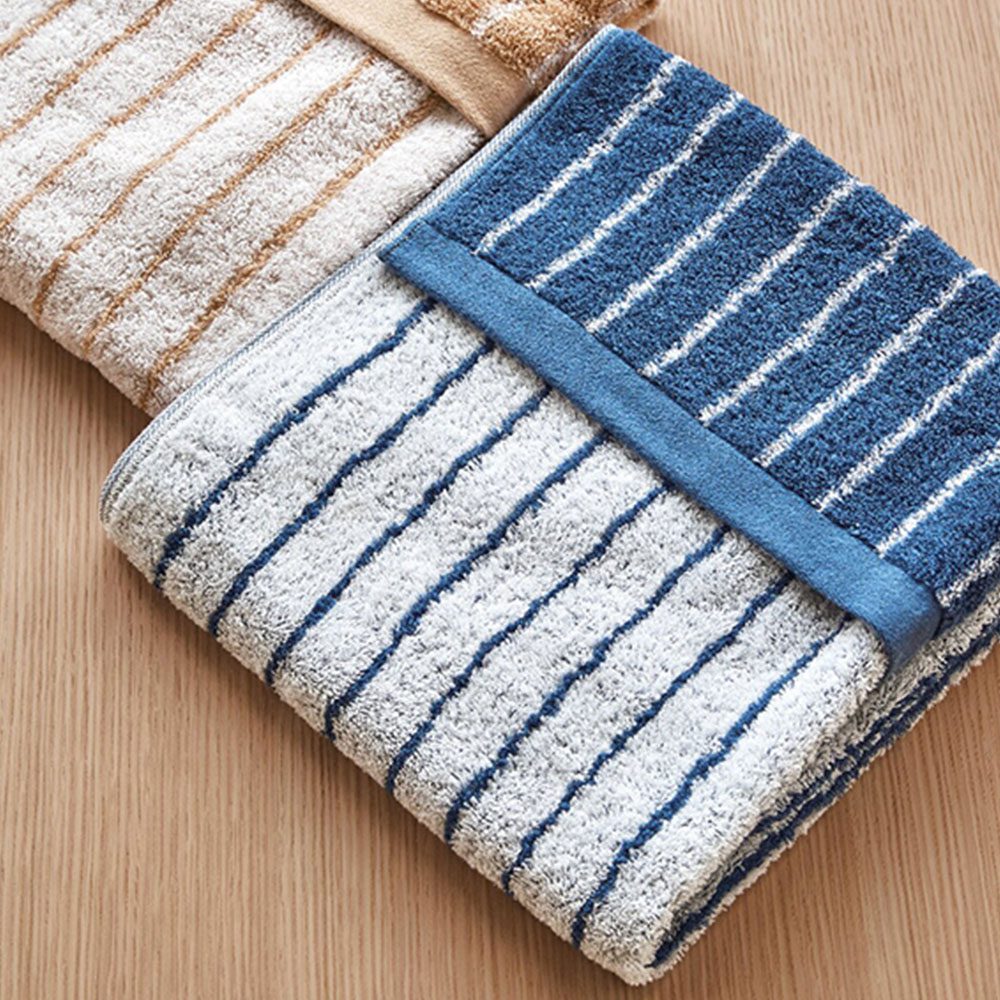 ストライプ タオルセット(ブルー)