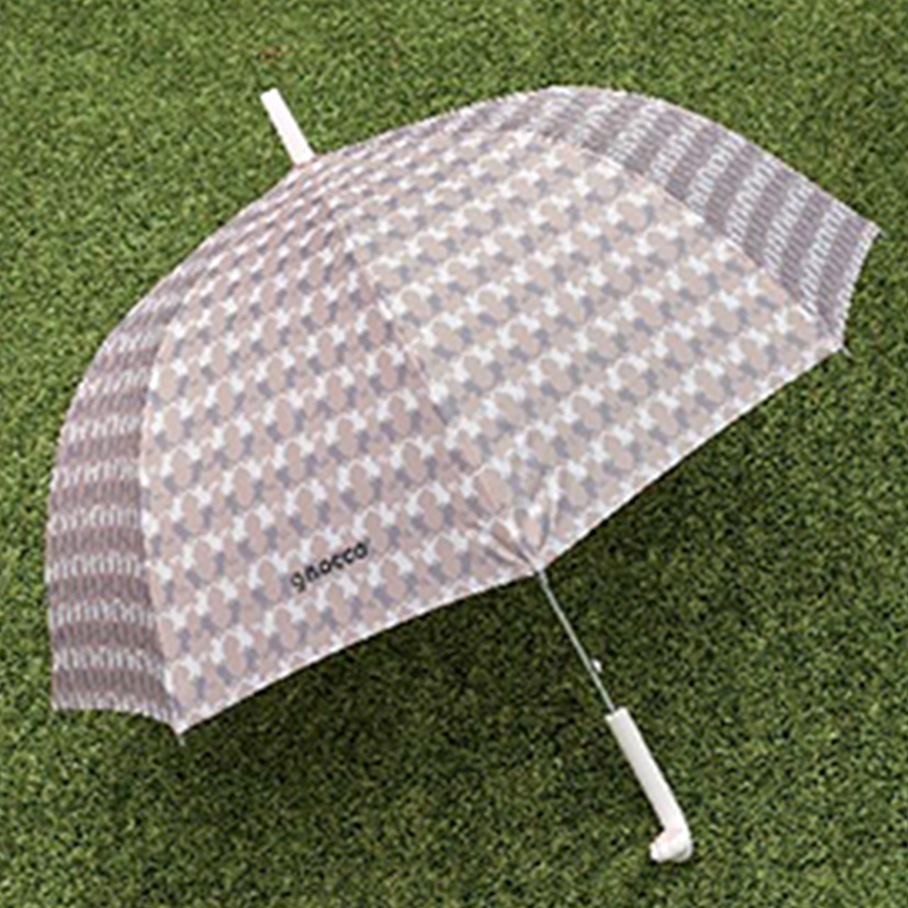 ニョッコ モノグラムボーダー長傘(サンドベージュ)