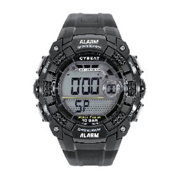 10気圧防水デジタルウオッチ(ブラック)