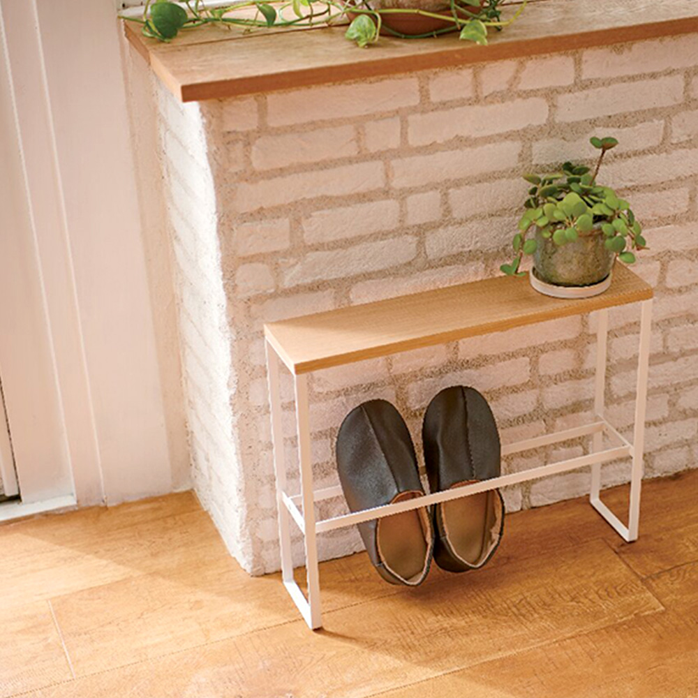 天板付きスリッパラック(ホワイト)