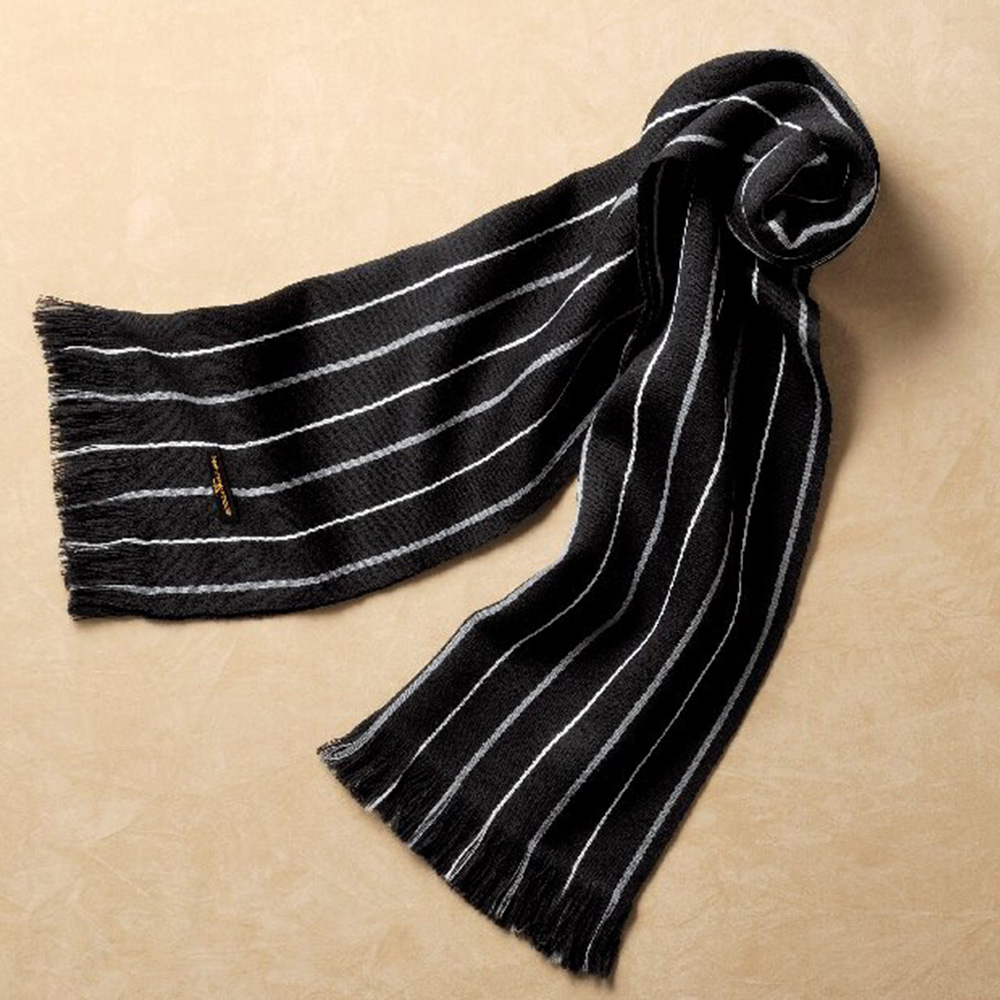 ピンストライプ・ウールマフラー