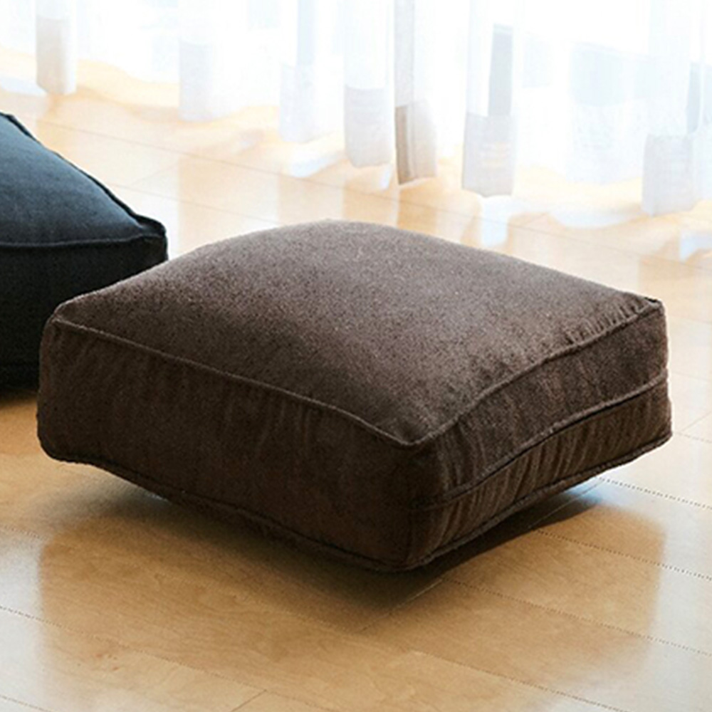 マイクロスエード座布団クッション(ブラウン)