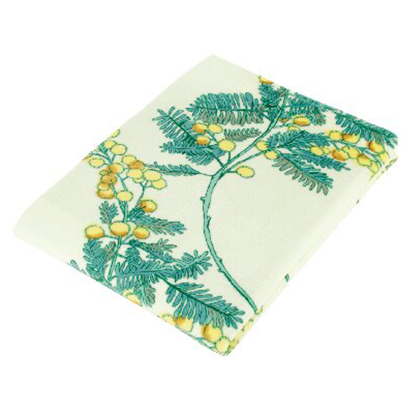 ミアミモザ プリント マイクロファイバー毛布