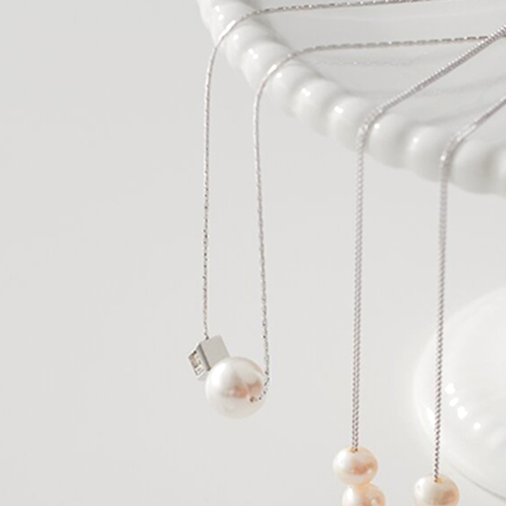 ジョルジュ レッシュ キューブ・人工パールネックレス