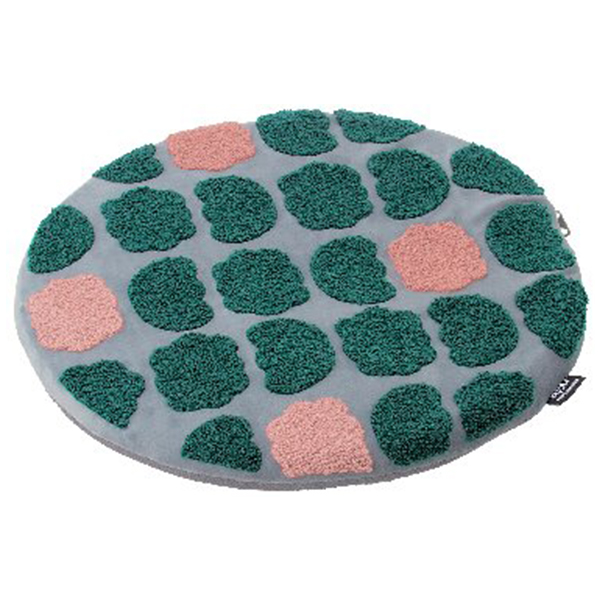 キッピス サガラ刺繍チェアパッド(グリーン)