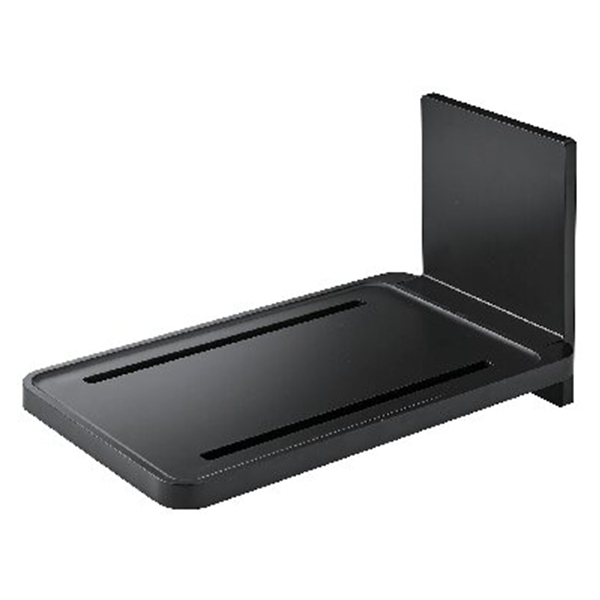 マグネットバスルーム折り畳み棚 (ブラック)