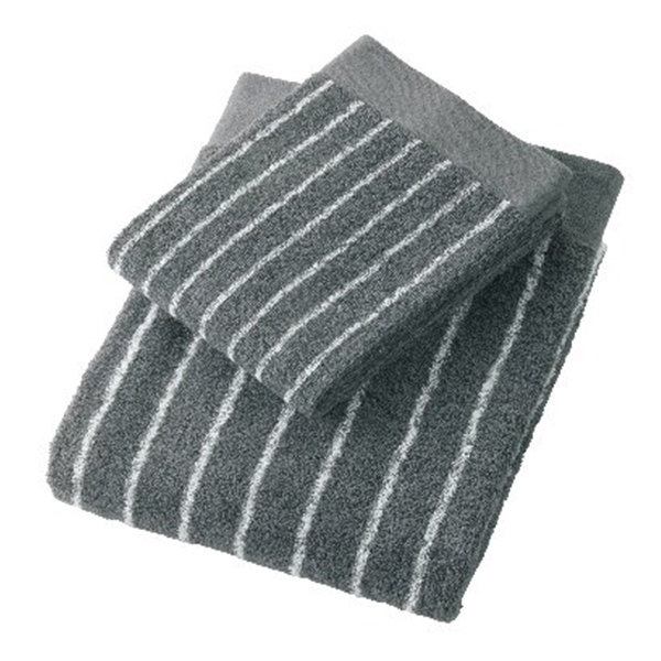 ピンストライプタオルセット(グレー)
