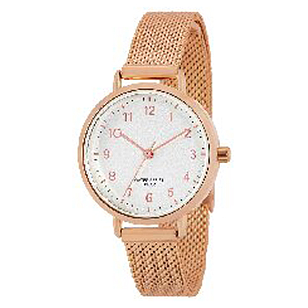 10気圧防水メッシュベルトウオッチ(ピンクゴールド色)