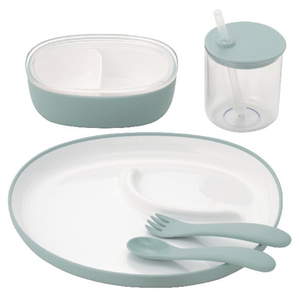 ボンボ 4ピース・ランチボウルセット(ブルーグレー)