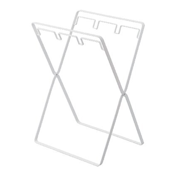 レジ袋3連＆45Lゴミ袋スタンド(ホワイト)