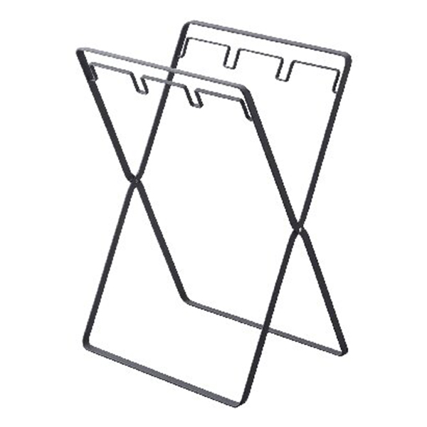 レジ袋3連＆45Lゴミ袋スタンド(ブラック)