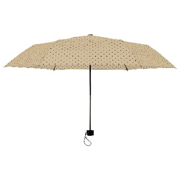 インディヴィ 晴雨兼用折りたたみ傘(ベージュ)