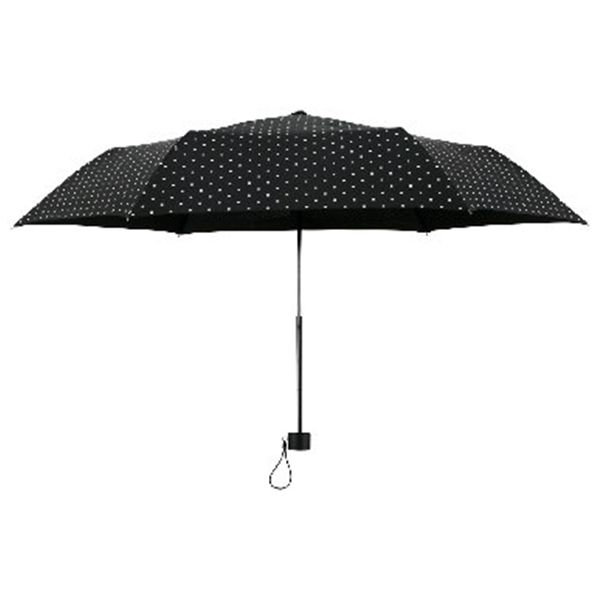 インディヴィ 晴雨兼用折りたたみ傘(ブラック)