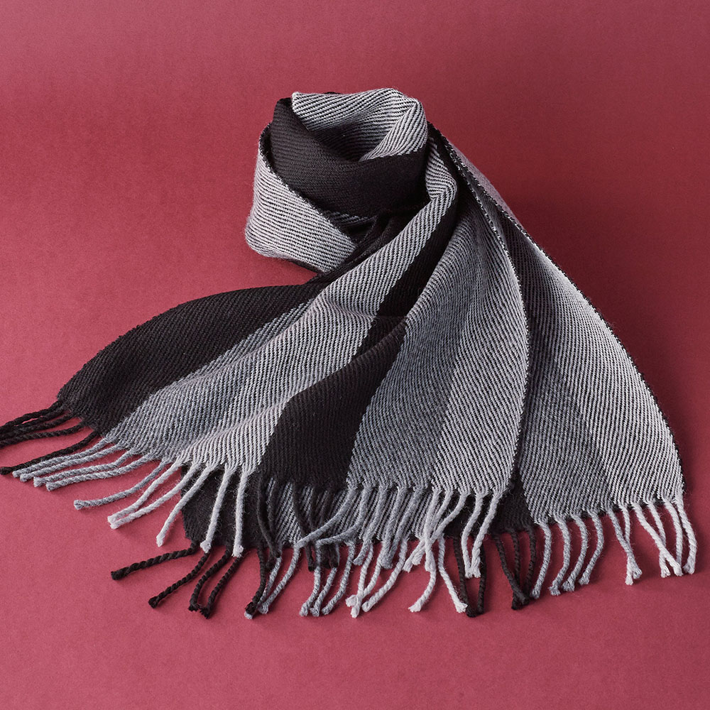 武州織技 ウールマフラー(グラデーションストライプ)