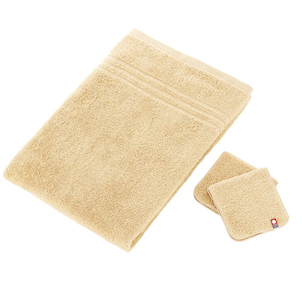 スーパーふわっと40オーガニックコットンタオルセット(ベージュ)