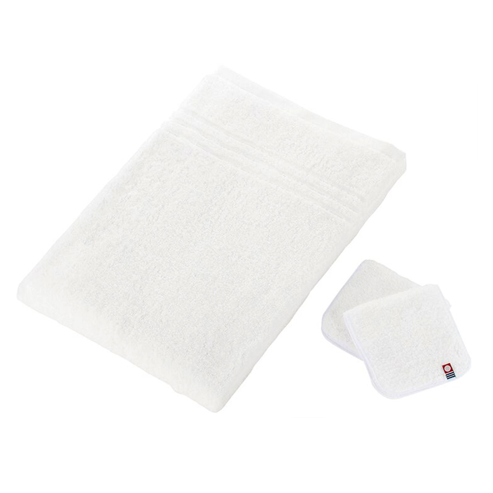 スーパーふわっと40オーガニックコットンタオルセット(ホワイト)