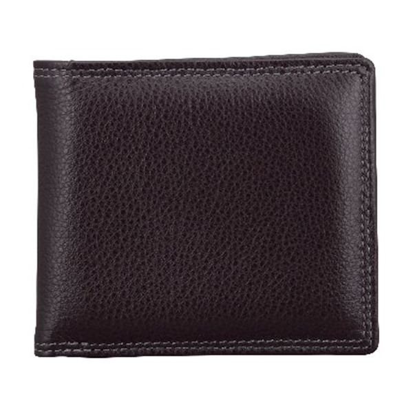 カンサイセレクション メンズダブルステッチ折財布(ブラウン)