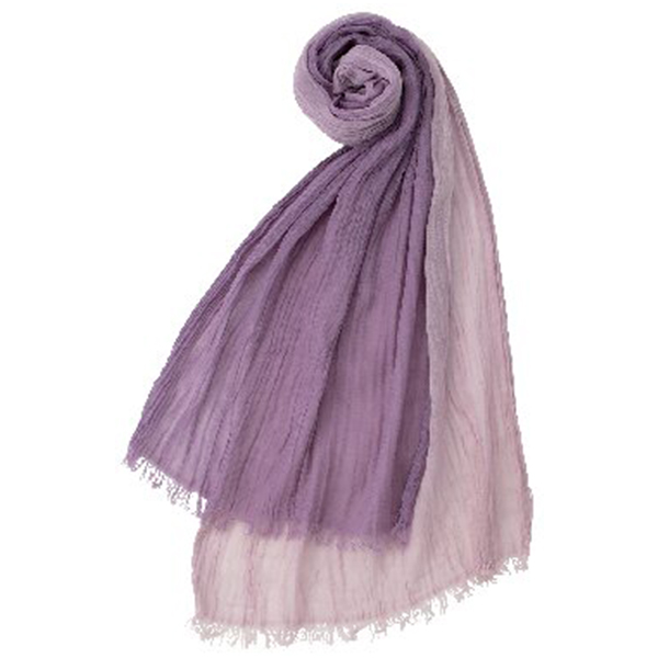 天然草木染オーガニックコットンストール(パープル)