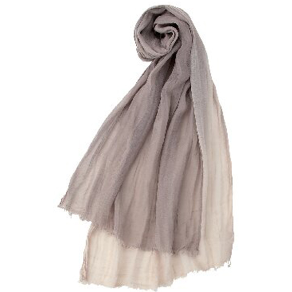 天然草木染オガニックコットンストール(グレー)