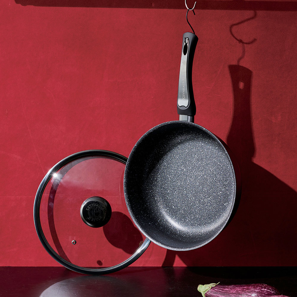 ケヴンハウンディースタイル ジェットブラックフライパン26cm(蓋付き)