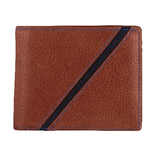 ベネトン メンズ二つ折財布(ブラウン)