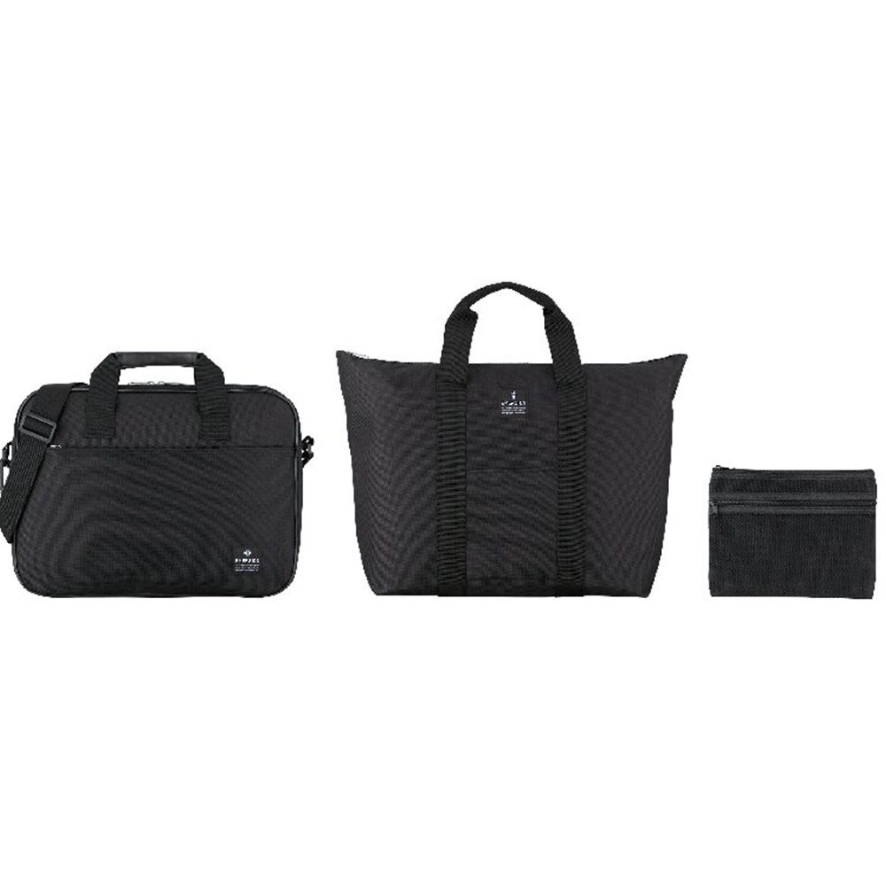 エマージョン ブリーフケース・ボストン・ポーチセット(ブラック)