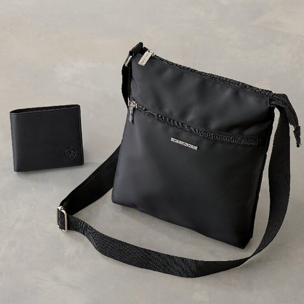 イングランドハウス ショルダー・二つ折財布セット(ブラック)