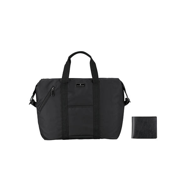 イングランドハウス ボストンバッグ・二つ折財布セット(ブラック)