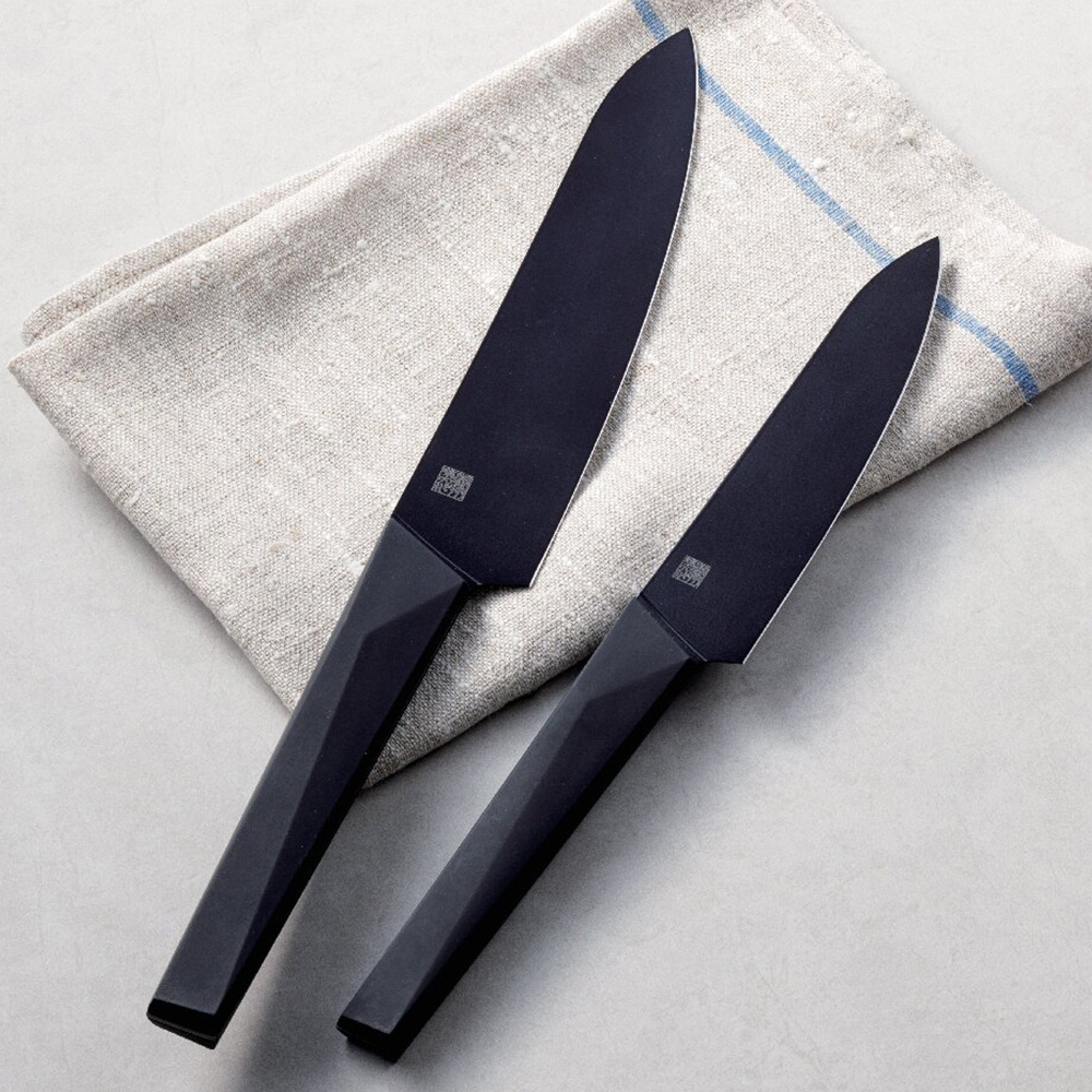 濃州孫六作 ブラックシェフナイフ・ペティーナイフセット