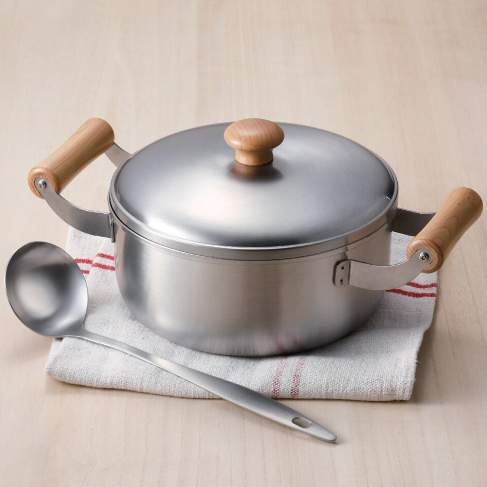 千歳 ステンレス製両手鍋セット(20cm)