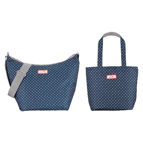 アークドール 水玉ショルダーバッグ・ミニトートバッグセット(ネイビー)