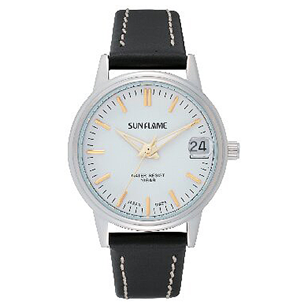 拡大レンズ付レディースデイトウオッチ(ブラック)