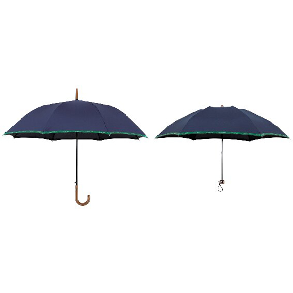 アクアストップ 長傘・丸ミニ傘セット(ネイビー)