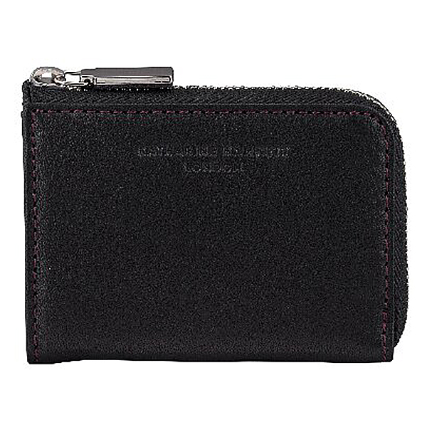 キャサリン ハムネット ロンドン L字ファスナー小銭入れ(ブラック)