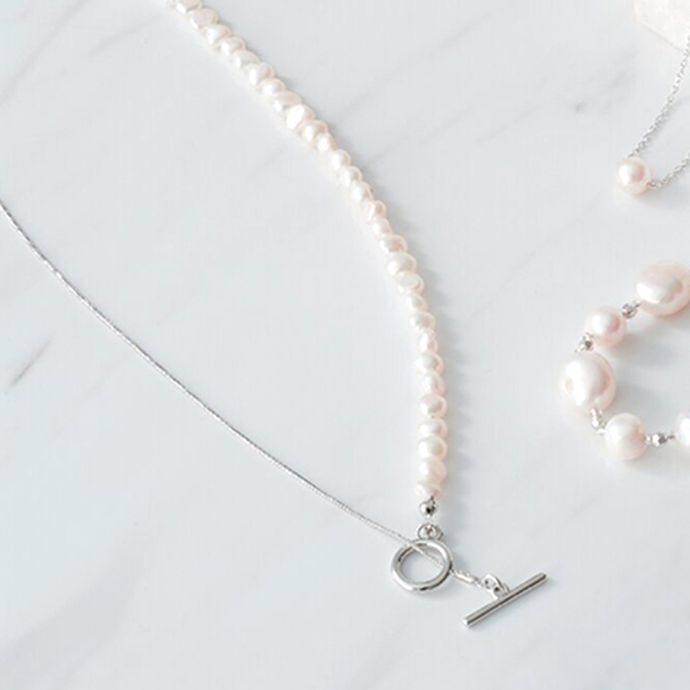 淡水パール・マンテルチェーンネックレス