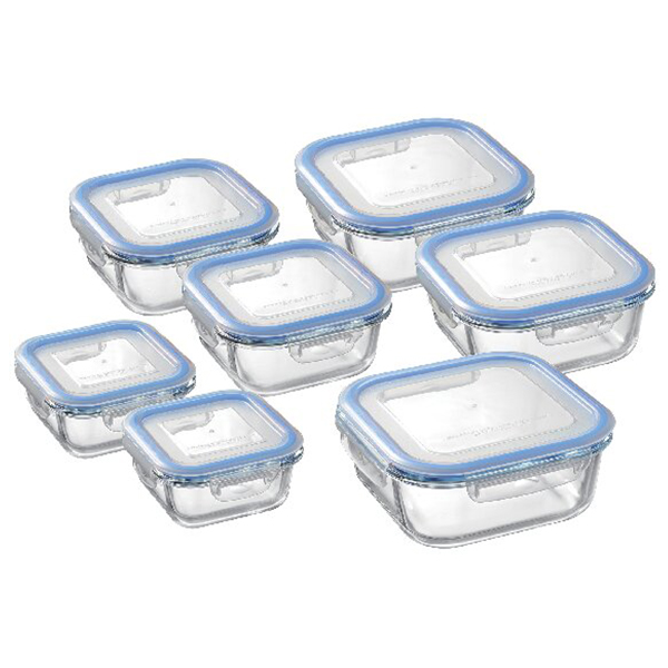 密閉式耐熱ガラス容器7個セット