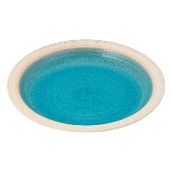 瀬戸焼  トルコブルー プレートL