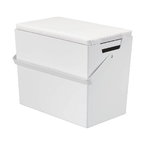 アイロン掛けできる蓋付きアイロン収納ケース(ホワイト)